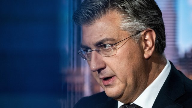 Хърватският премиер Андрей Пленкович. Снимка: Victor J. Blue/Bloomberg