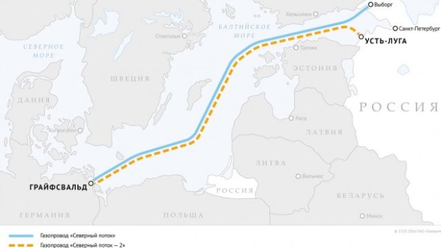 <p>
	Проектът &quot;Северен поток&quot;. <em>Схема: &quot;Газпром&quot;</em></p>
