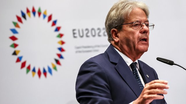 Еврокомисарят по икономическите въпроси Паоло Джентилони. Снимка: EPA/БГНЕС