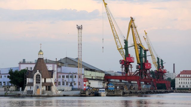 Пристанището в руския анклав Калининград. Снимка: Bloomberg LP