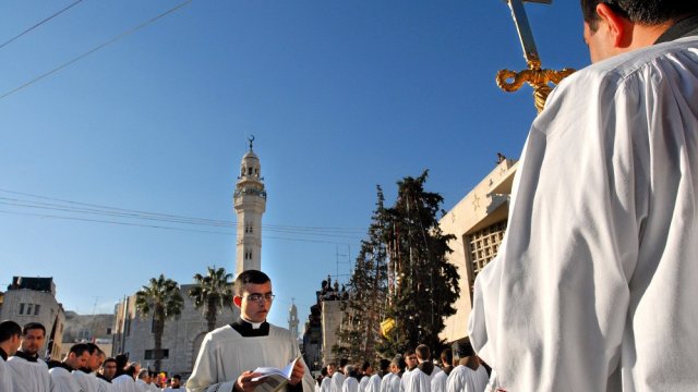 Коледна меса във Витлеем през 2007 г. Снимка: Ahikam Seri/Bloomberg