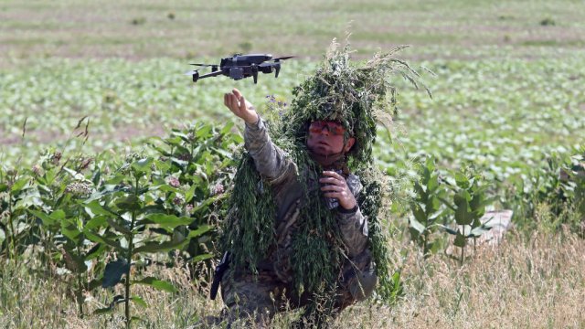 Обучение с дронове в Киев. Снимка: Volodymyr Tarasov / Ukrinform/Future Publishing via Getty Images