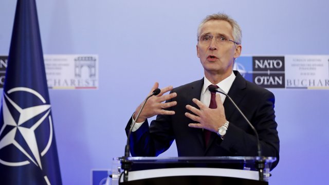 Генералният секретар на НАТО Йенс Столтенберг. Снимка: EPA/БГНЕС