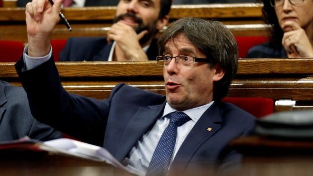 <p>
	Председателят на правителството на Каталуния Карлес Пучдемон. <em>Снимка: архив, Ройтерс</em></p>
