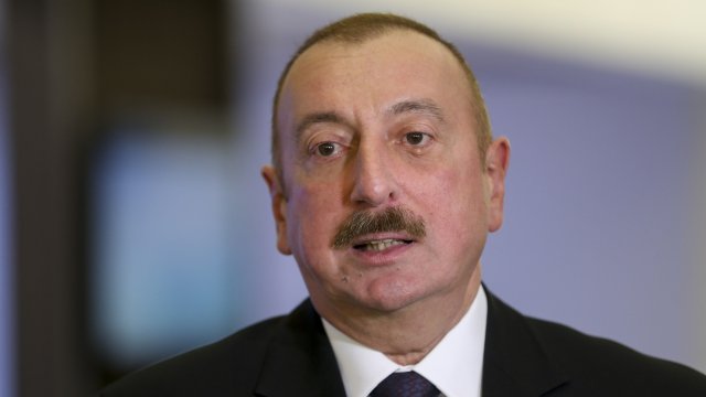 Президентът на Азербайджан Илхам Алиев. Снимка: Simon Dawson/Bloomberg