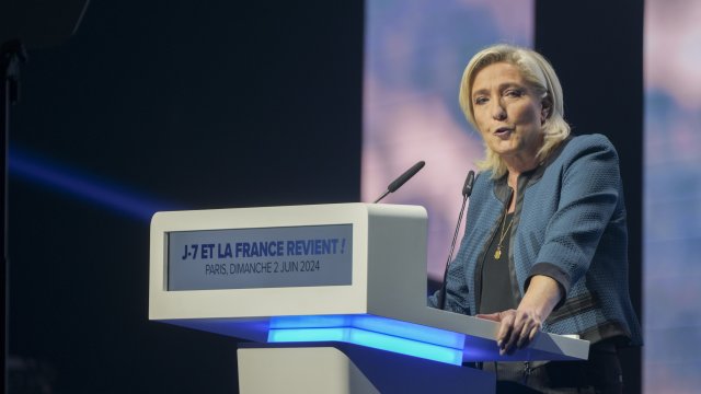 Лидерката на &quot;Национален сбор&quot; Марин льо Пен. Снимка: Bloomberg LP