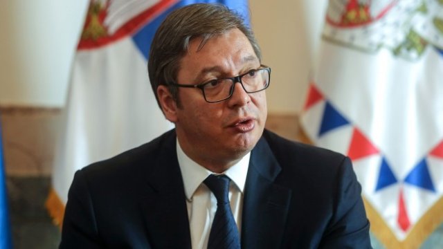 <p>
	Сръбският президент Александър Вучич. <em>Снимка: Bloomberg/Oliver Bunic</em></p>
