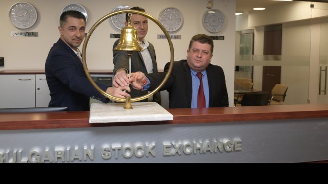 Дебюдът на акциите на &quot;Биодит&quot; на пазар BEAM на БФБ-София. Снимка: БФБ АД