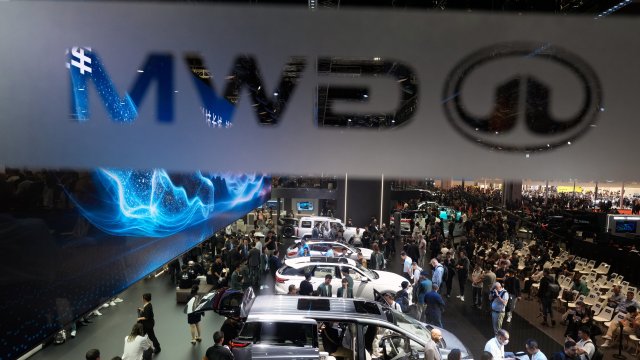 Кадър от автоизложението в Шанхай. Снимка: Qilai Shen/Bloomberg