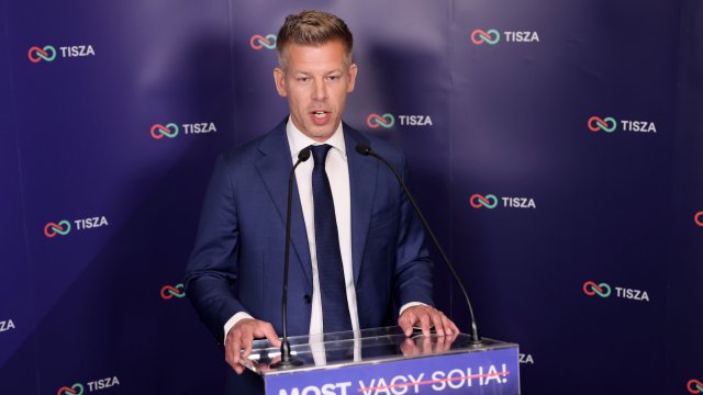 Лидерът на "Тиса" Петер Мадяр. Снимка: Bloomberg LP