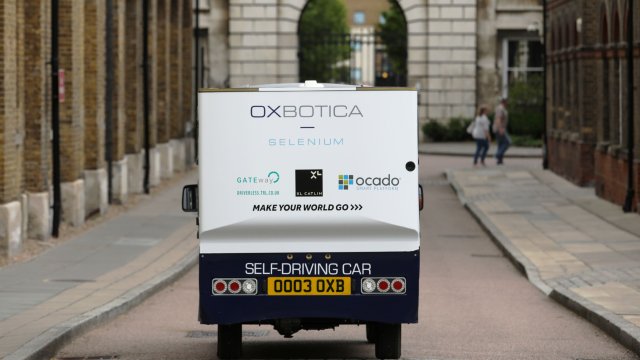 Товарен автономен модел на Oxbotica. Снимка: Bloomberg L.P.
