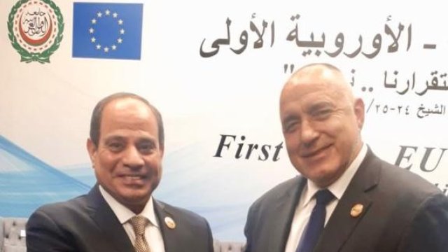 <p>
	Бойко Борисов изтъкна приятелските си отношения с президента на Египет Абдел Фатах ас Сиси. <em>Снимка: МС</em></p>
