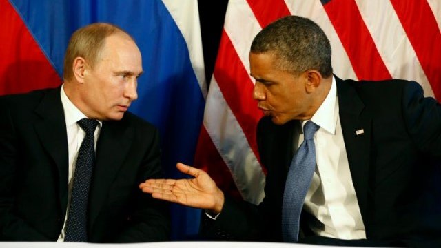 <p>
	Руският президент Владимир Путин и американският Барак Обама.<em> Снимка: Ройтерс</em></p>
