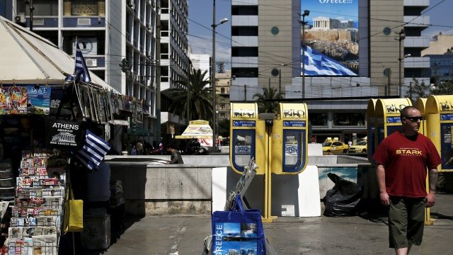 <p>
	Площад &quot;Омония&quot; в Атина. <em>Снимка: Ройтерс</em></p>
