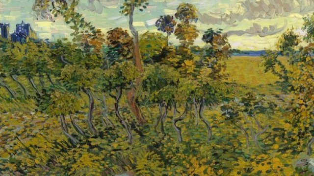 <p>
	Новото маслено платно&nbsp;&nbsp;&quot;Залез в Монмажур&quot;.<em> Снимка:&nbsp;Van Gogh Museum</em></p>
