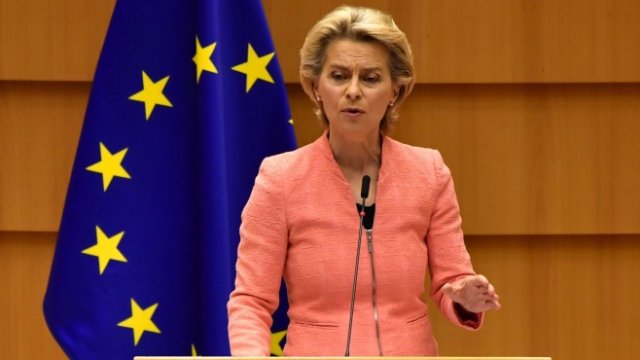 <p>
	Председателят на Европейската комисия Урсула фон дер Лайен. <em>Снимка:&nbsp;Geert Vanden Wijngaert/Bloomberg</em></p>
