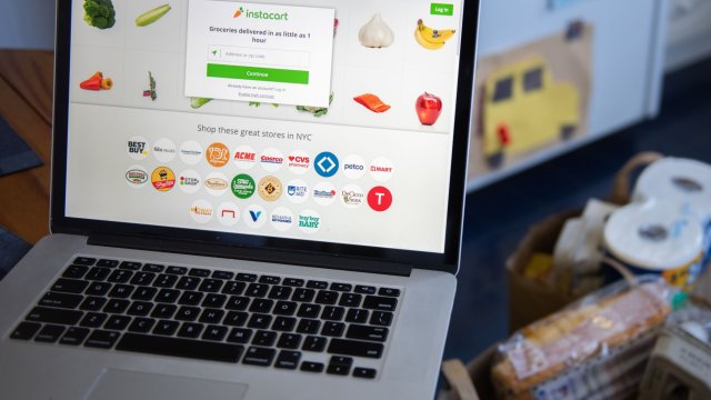  Уебсайтът на Instacart. Снимка: Bloomberg