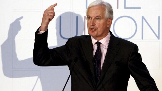 <p>
	Еврокомисарят за вътрешния пазар и услугите Мишел Барние. <em>Снимка: Ройтерс</em></p>
