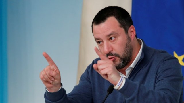 <p>
	Лидерът на коалиционния партньор &quot;Лигата&quot; Матео Салвини. Снимка: Ройтерс</p>

