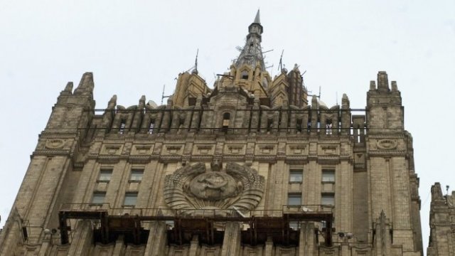 <p>
	<em>Сградата на руското външно министерство в Москва. Снимка: Getty</em></p>
