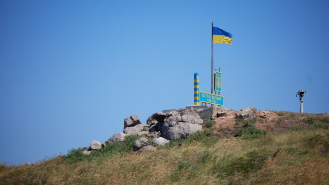 Украинските военни си върнаха Змийския остров в началото на юли. Снимка: President.gov.ua