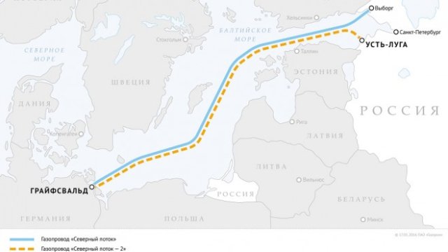 <p>
	Проект &quot;Северен поток&quot;. Схема: <em>Газпром</em></p>
