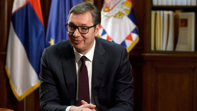 Сръбският президент Александър Вучич. Снимка: Oliver Bunic/Bloomberg