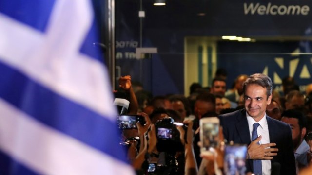 <p>
	Кириакос Мицотакис от консервативната &bdquo;Нова Демокрация&ldquo;. <em>Снимка: Ройтерс</em></p>
