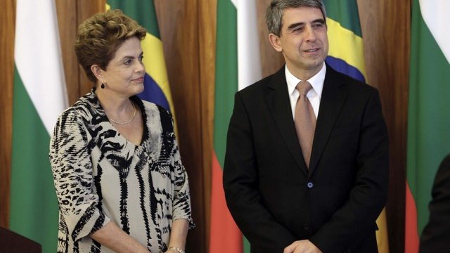 <p>
	Росен Плевнелиев и Дилма Русеф. <em>Снимка: БТА</em></p>
