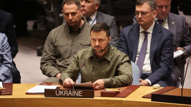 Володимир Зеленски пред ООН. Снимка: Bloomberg LP