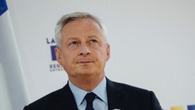 <p>
	<em>Френският финансов министър Брюно льо Мер.&nbsp;Снимка: Cyril Marcilhacy/Bloomberg</em></p>
