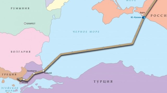 <p>
	Трасето на &quot;Турски поток&quot;. Графика:<em> &quot;Газпром&quot;</em></p>
