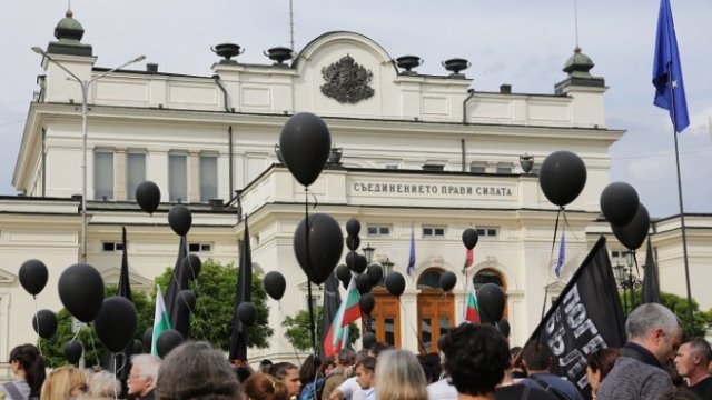 <p>
	Родители на деца с увреждания, техните близки и граждани от цялата страна се събраха пред&nbsp;Народното събрание на протест под лозунга &quot;Системата убива - всички&quot;. <em>Снимка: БТА</em></p>
