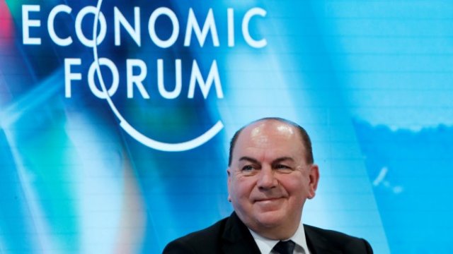 <p>
	Вебер по време на срещата в Давос. <em>Снимка: Ройтерс</em></p>
