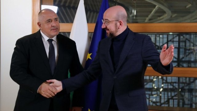 <p>
	Бойко Борисов по време на срещата си с председателя на Европейския съвет Шарл Мишел. <em>Снимка: МС</em></p>
<p>
	&nbsp;</p>
