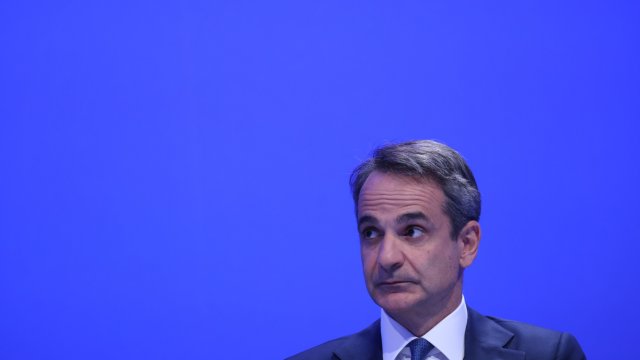 Гръцкият министър-председател Кириакос Мицотакис. Снимка: Bloomberg