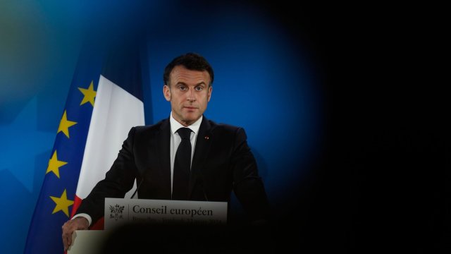 Президентът на Франция Еманюел Макрон. Снимка: Simon Wohlfahrt/Bloomberg