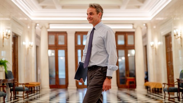 Гръцкият премиер Кириакос Мицотакис. Снимка: Bloomberg L.P.