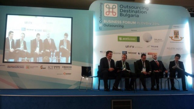 <p>
	&nbsp;Конференцията за аутсорсинг индустрията в Пловдив. <em>Снимка:&nbsp;Галакси Инвестмънт Груп</em></p>
