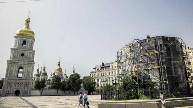 Изглед към част от Киев. Снимка: Julia Kochetova/Bloomberg