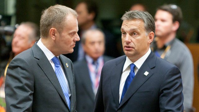 Виктор Орбан и Доналд Туск през 2010 г. Снимка: Thierry Monasse/ Getty Images