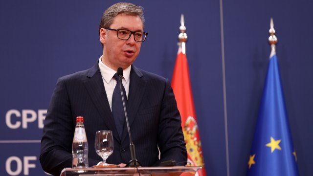 Сръбският президент Александър Вучич. Снимка: EPA/БГНЕС