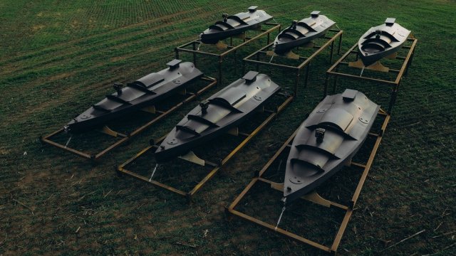 Част от флотилията морски дронове на Украйна. Снимка: United 24
