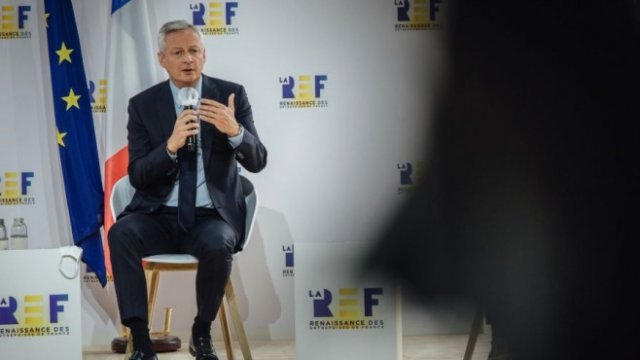 <p>
	Министърът на финансите на Франция Брюно льо Мер. <em>Снимка: Bloomberg</em></p>
