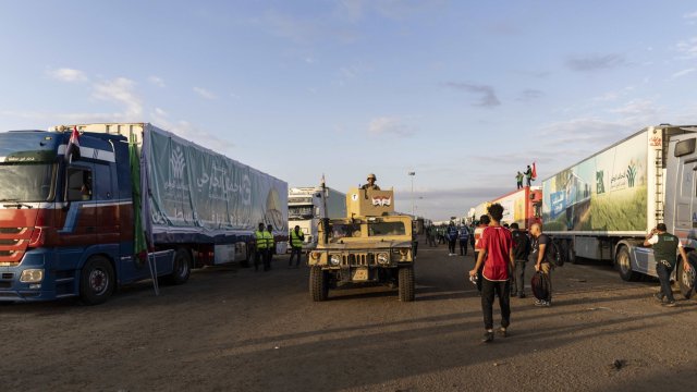 Пункт &quot;Рафах&quot;. Снимка: Bloomberg LP