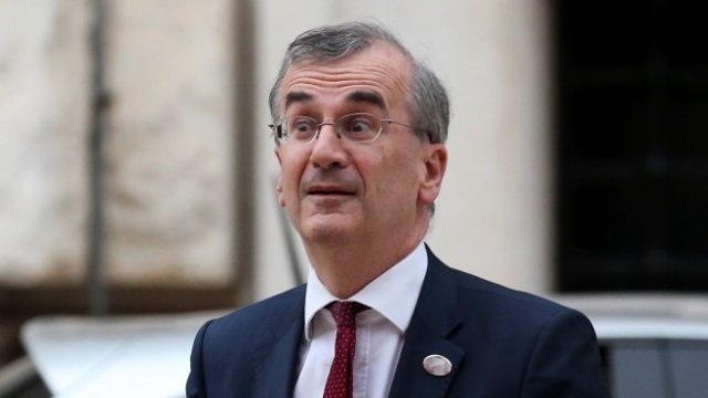 <p>
	Управителят на френската централна банка Франсоа Вилерой де Гало. <em>Снимка: Ройтерс</em></p>
