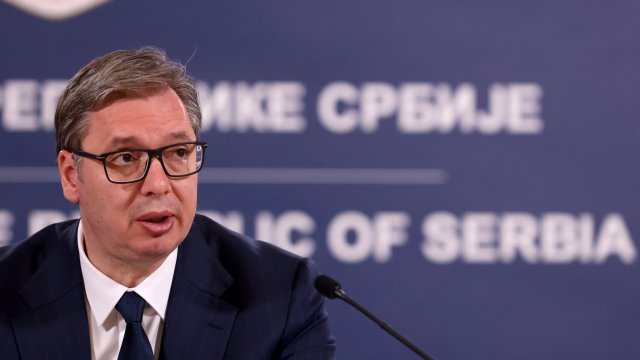 Сръбският президент Александър Вучич. Снимка: EPA/БГНЕС
