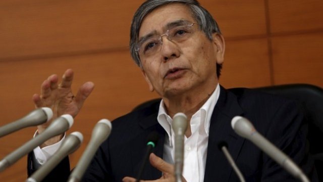 <p>
	Управителят на Японската централна банка Харухико Курода. <em>Снимка: Архив Ройтерс</em></p>
