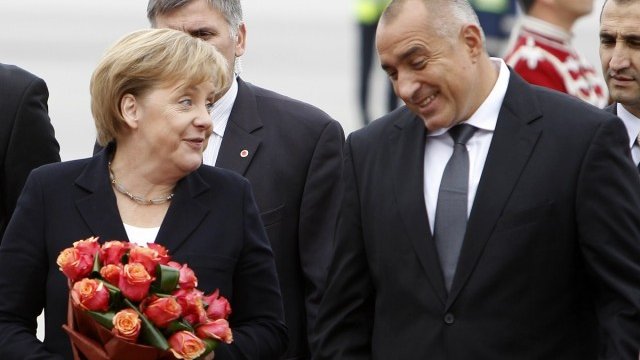 <p>
	<em>Ангела Меркел и премиерът в оставка Борисов по време на посещението на германският канцлер у нас.</em> Снимка: <em>Ройтерс</em></p>
