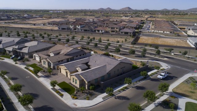 Новопостроени жилища в Куин Крийк, щата Аризона. Снимка: Rebecca Noble/Bloomberg